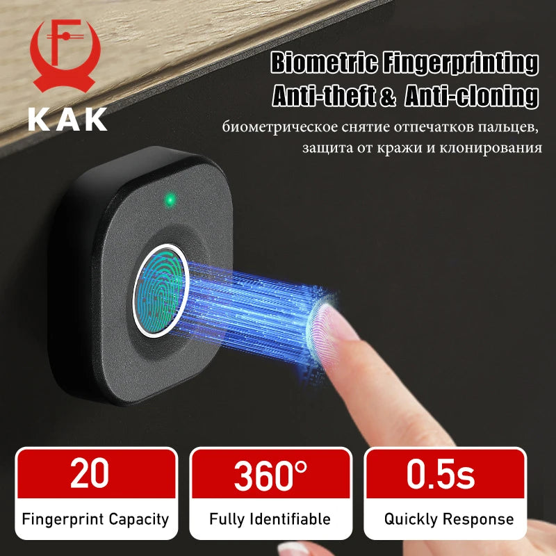 Biometric Fingerprint Keyless Cabinet Lock with Anti-Theft Smart Drawer Security and Long Standby