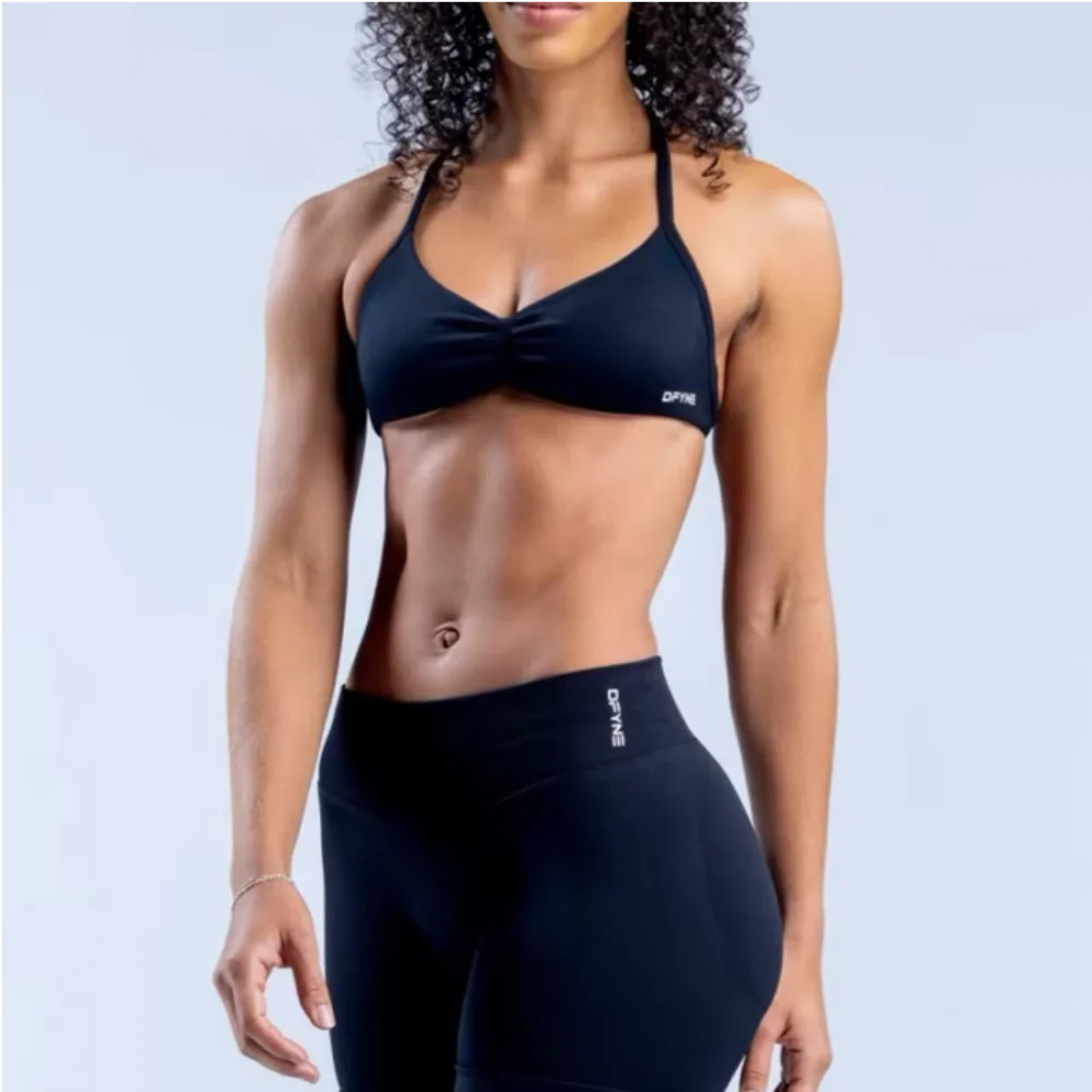 Seamless Strappy Sports Impact Bra – Supportive & Breathable for Yoga, Gym & Running