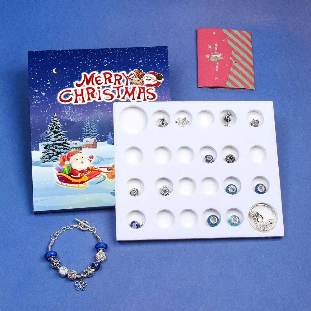 Zodiac Charm Bracelet Advent Calendar – 24 Days Crystal Jewelry Making Kit - The Prime Shop