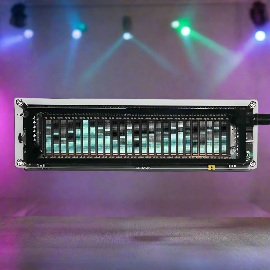 VFD Music Spectrum Clock – Audio Level Indicator & Rhythm Analyzer with USB Type-C Power