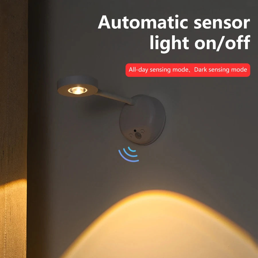 Rechargeable Induction Wall Spotlight – Adjustable Brightness, Three Colors, Punch-Free - The Prime Shop