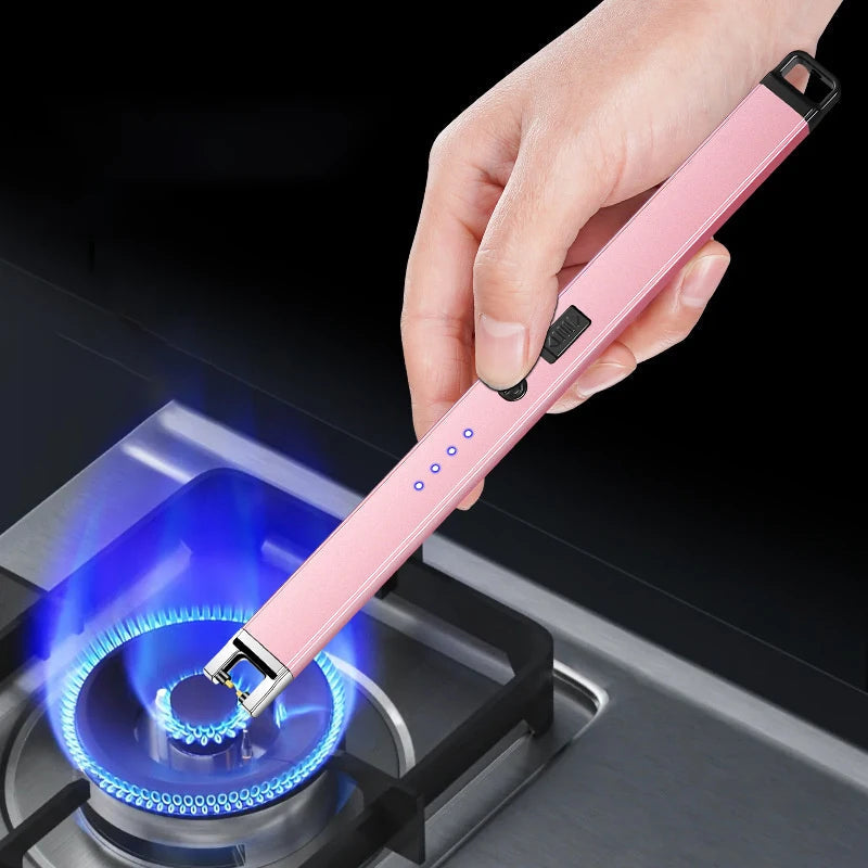 Portable Type-C Rechargeable Arc Lighter – Windproof Plasma Ignition for Candles & Gas Stoves
