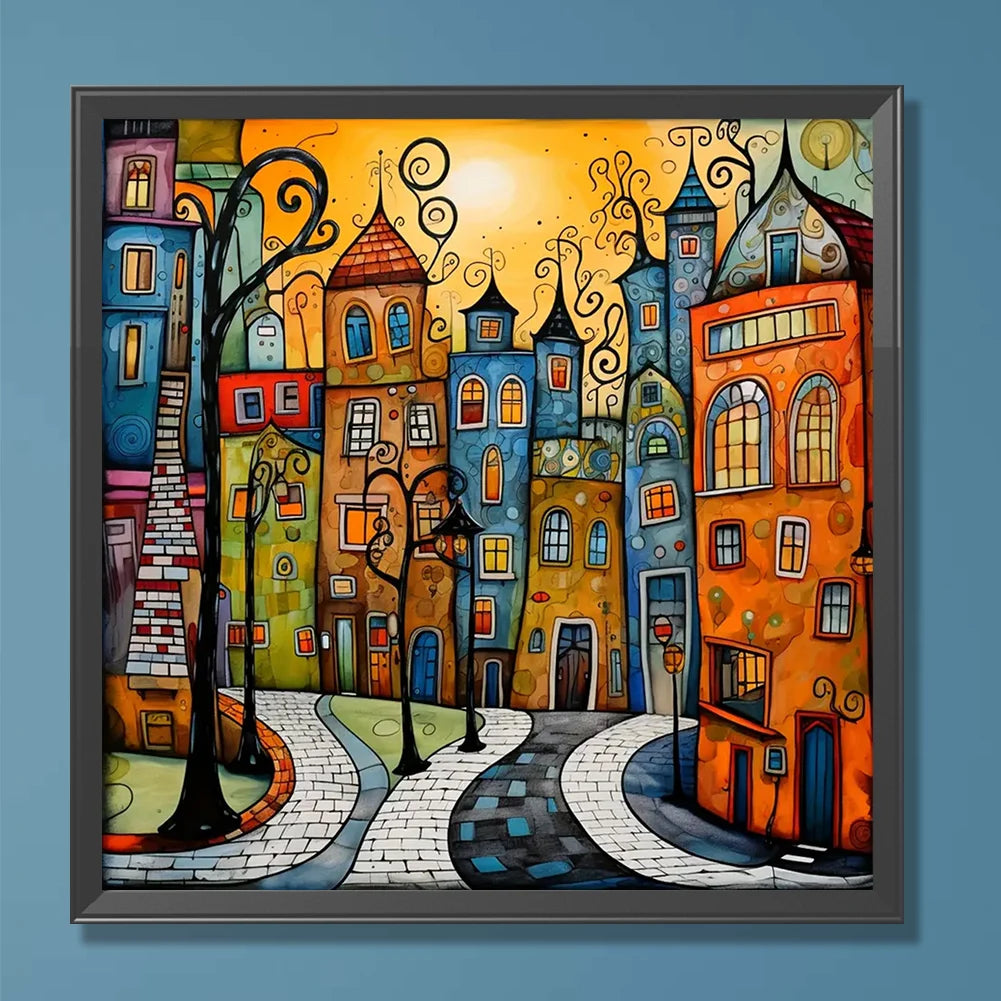 5D DIY Diamond Painting Kit – Vibrant Street Scene for Creative Home Decor - The Prime Shop