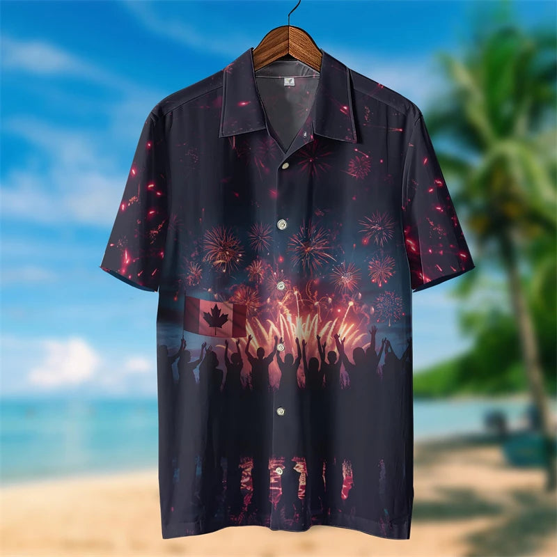 Happy Canada Day 3D Shirt – Maple Leaf Patriotic Tee for Men & Women