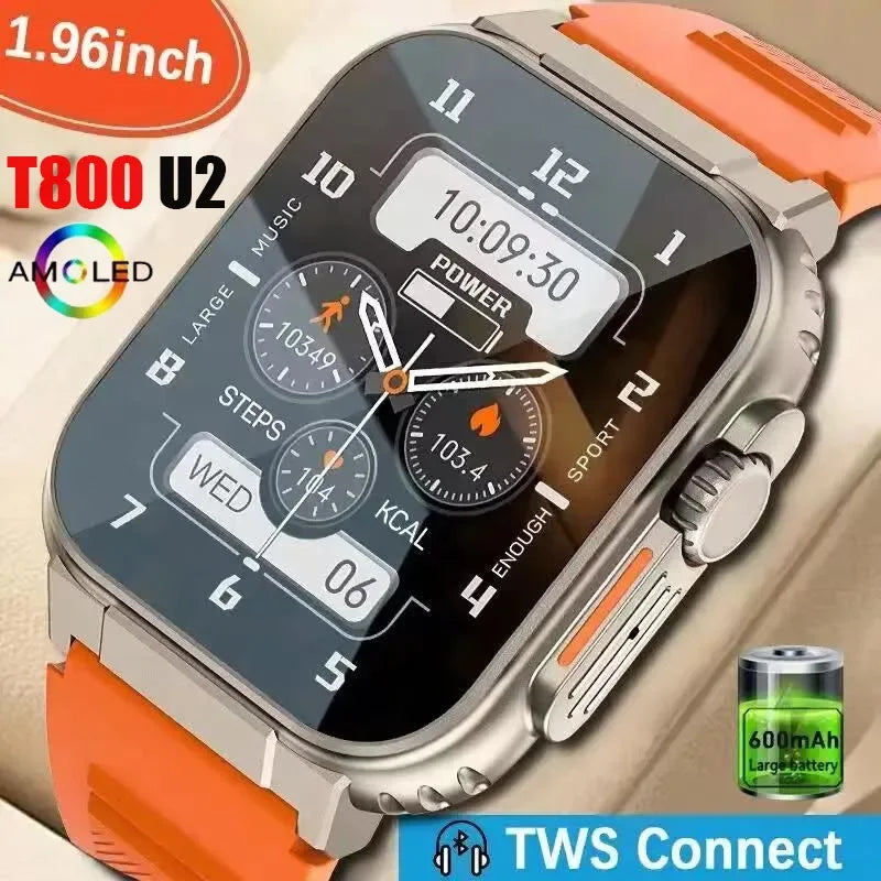 T800 U2 Smart Watch 49mm with GPS, NFC, Bluetooth, Wireless Charging, Games - The Prime Shop