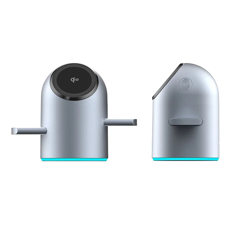3-in-1 Auto Rotation Qi2 Wireless Charging Station – Magnetic Fast Charger for iPhone, iWatch & AirPods