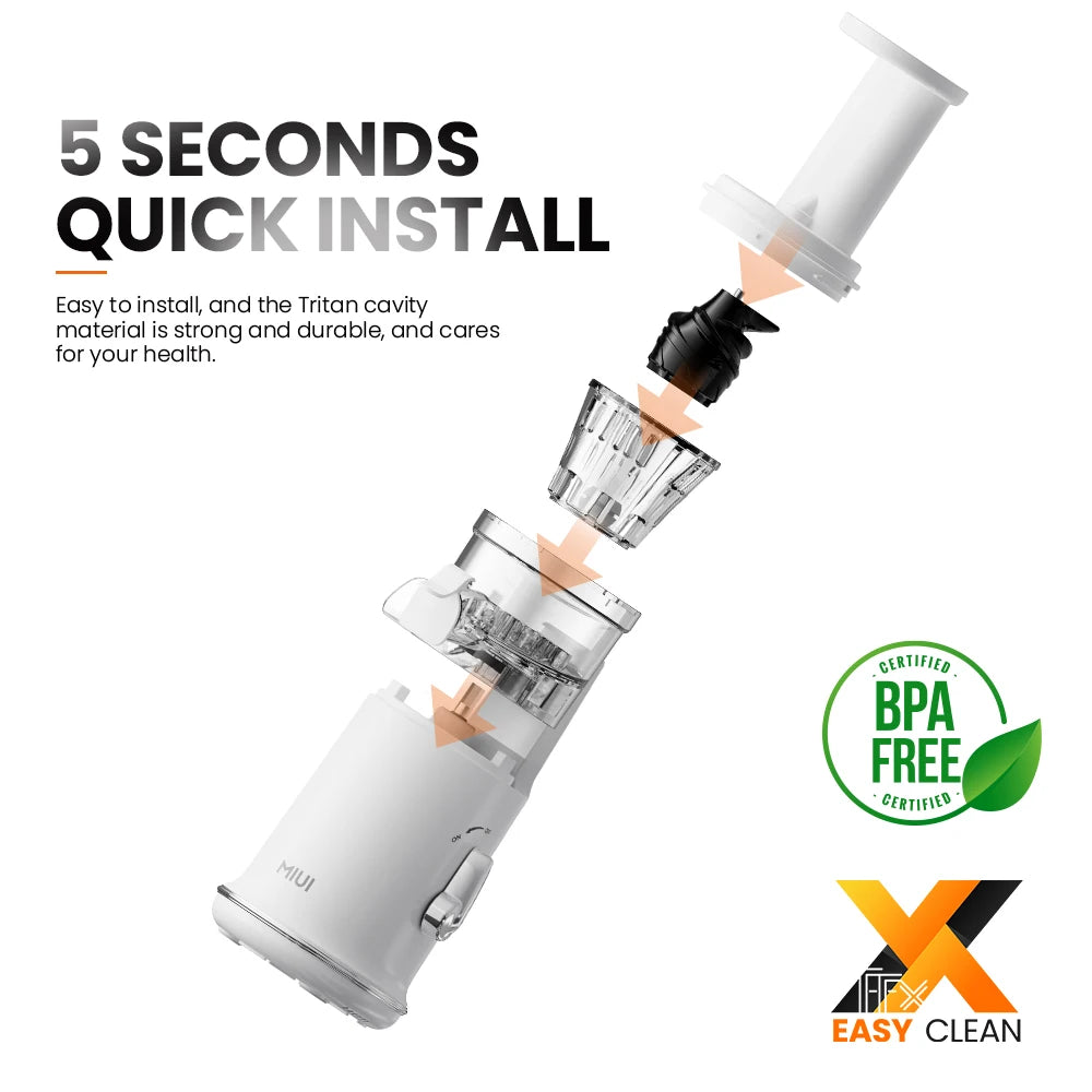 Mini Slow Juicer – Portable Electric Extractor, Easy-Clean Blender, Ice Cream Maker - The Prime Shop