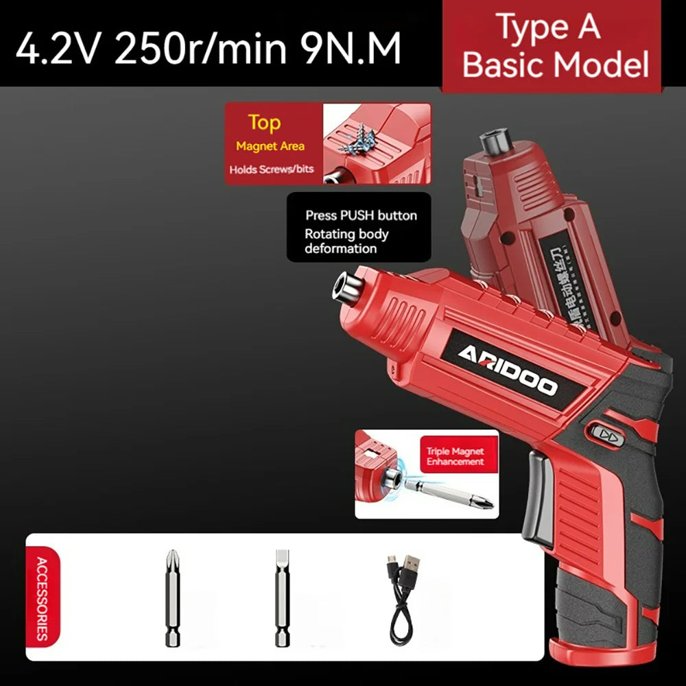 Portable Electric Screwdriver – Compact, Rechargeable Tool for Easy DIY Projects - The Prime Shop