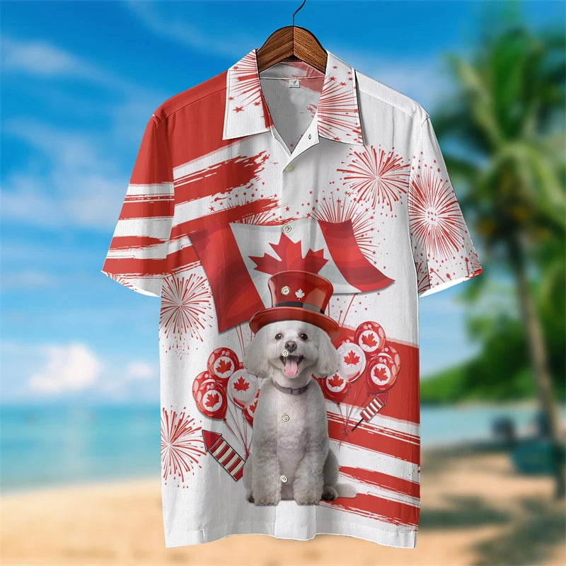 Happy Canada Day 3D Shirt – Maple Leaf Patriotic Tee for Men & Women