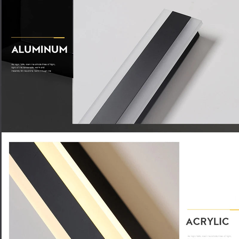Modern Waterproof LED Wall Lamp – Outdoor Aluminum Strip Light, IP65 Garden Porch Sconce - The Prime Shop