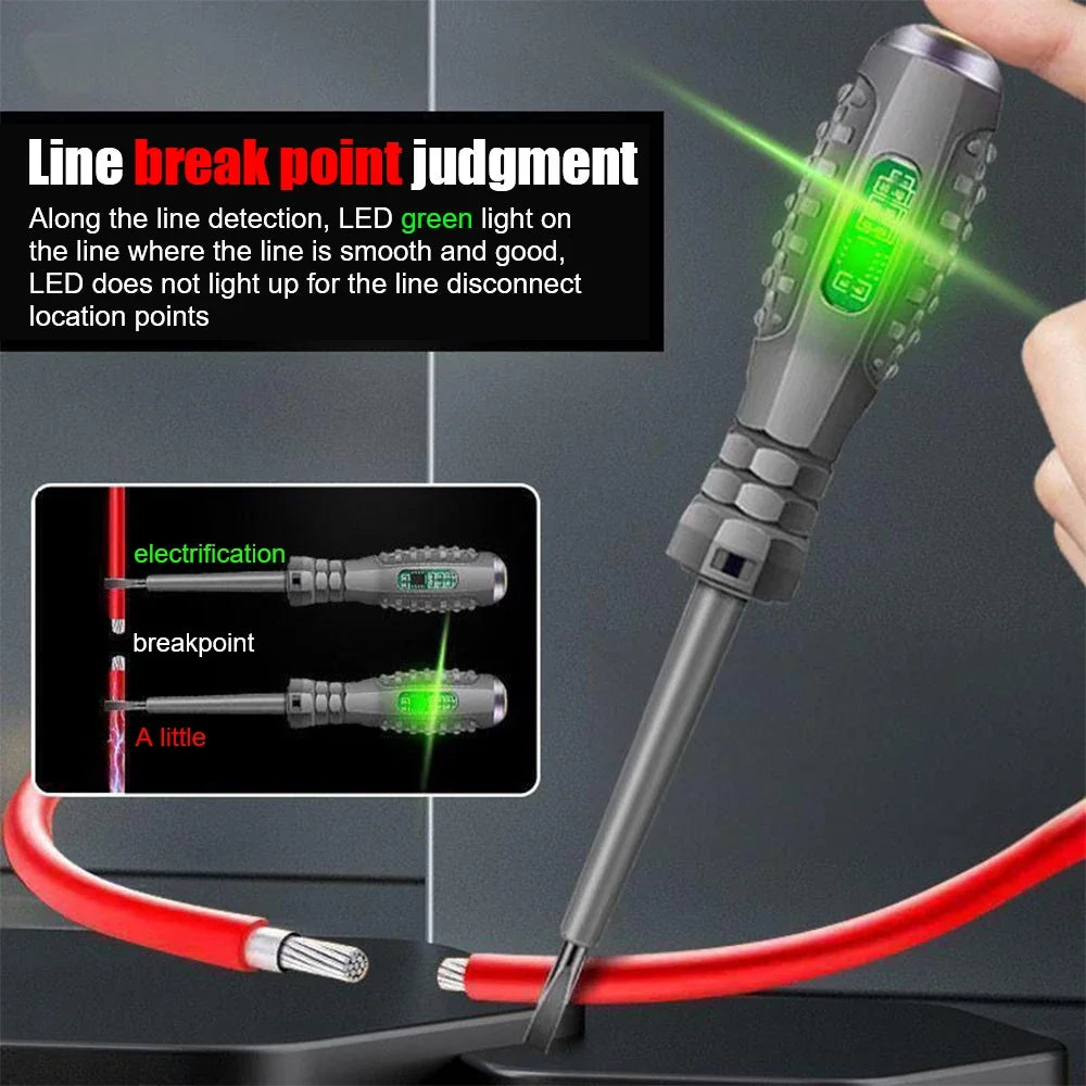 Electrician Screwdriver 12-220V Voltage Tester Pen – AC/DC Induction Insulated Hand Tools