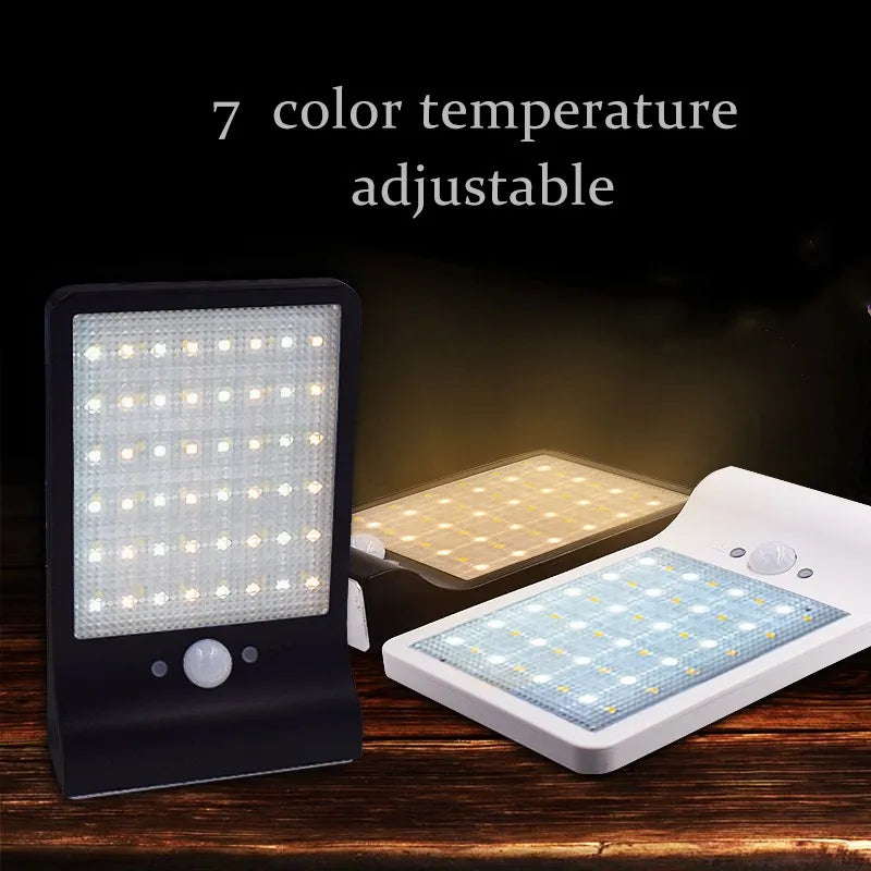 QLTEG 48 LED 800 LM Outdoor Solar Power Street Wall Lamp PIR Motion Sensor Garden Security Waterproof remote control solar light - The Prime Shop