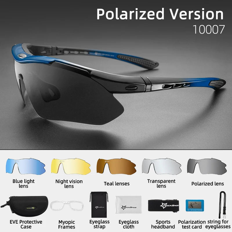 Polarized Cycling Glasses – Photochromic Sports Sunglasses with Multi-Lens for MTB & Outdoor Rides