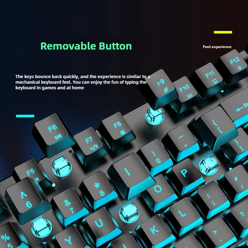 Wired USB RGB Gaming Keyboard & Mouse Combo – Ergonomic, Waterproof Set for Desktop Gamers
