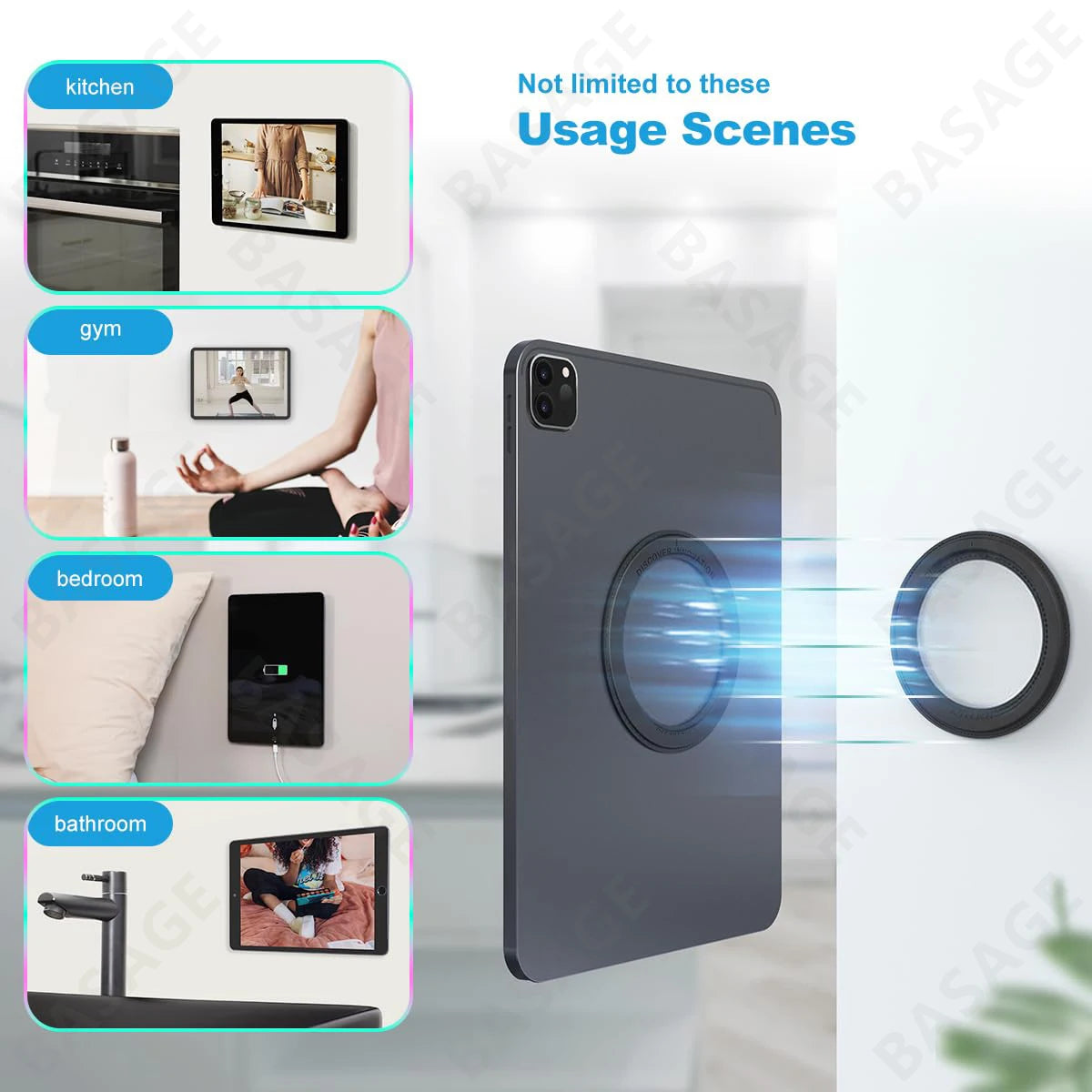 Magnetic Tablet Wall Mount – SnapHold iPad Holder for Home, Office & Fridge Use