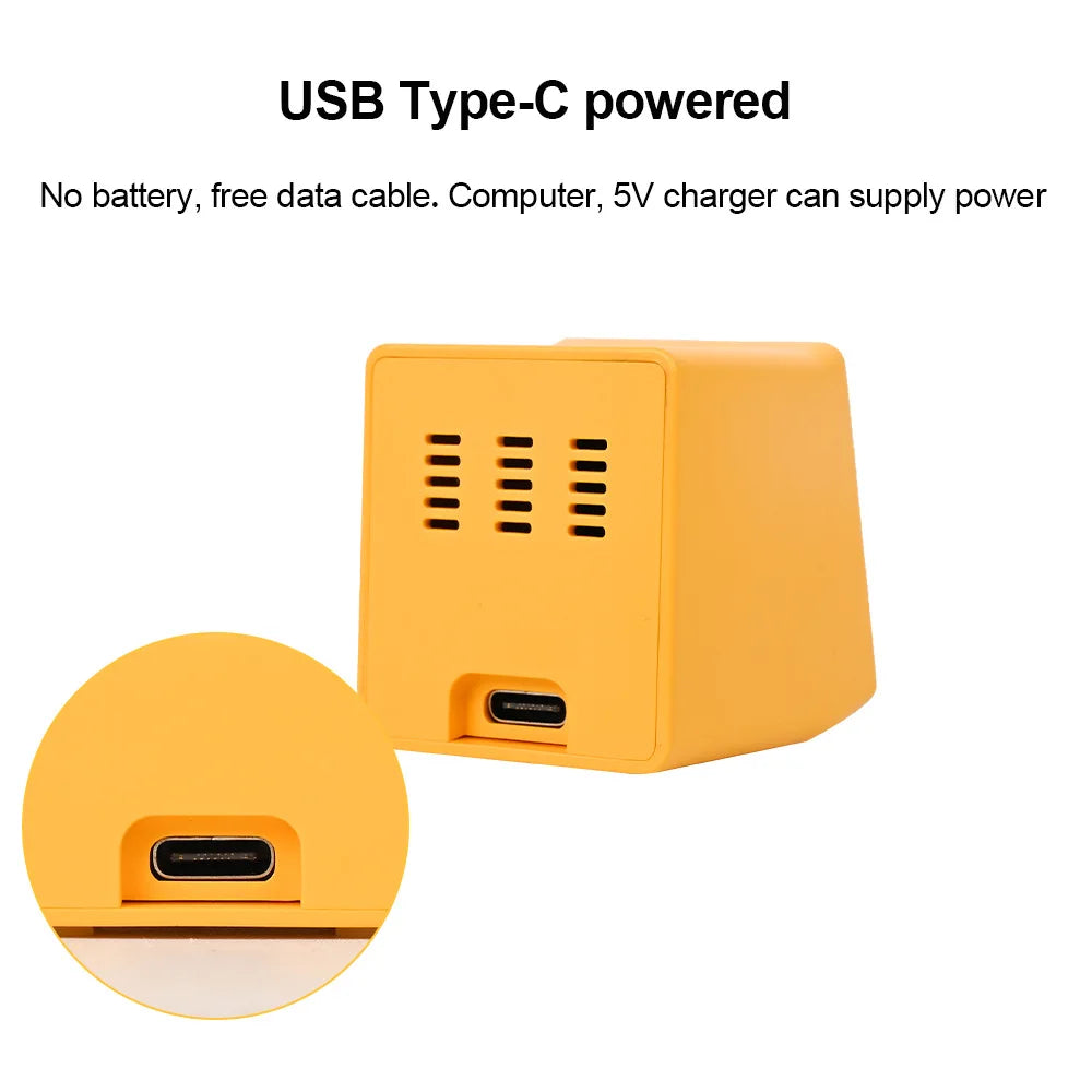 Mini Smart Wi-Fi Weather Station Clock – DIY GIFs & Digital Album for Game Room Decor