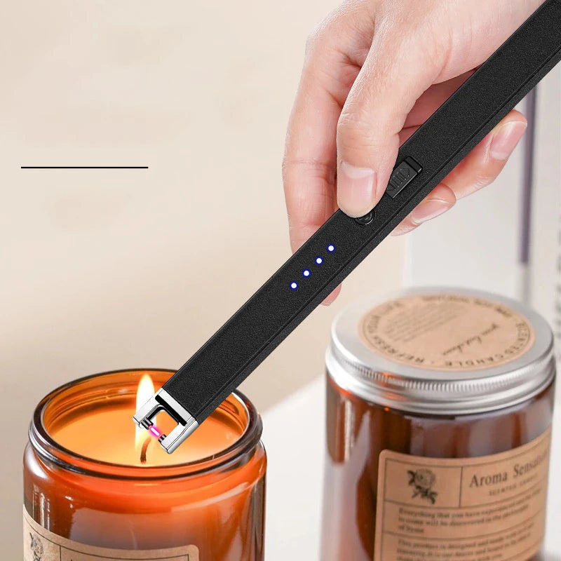 Portable Type-C Rechargeable Arc Lighter – Windproof Plasma Ignition for Candles & Gas Stoves