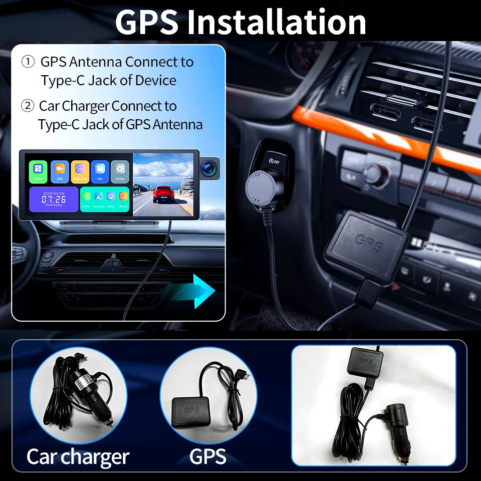 Dash Cam – 11.3" 4K High-Resolution Car Video Recorder with Advanced Features - The Prime Shop