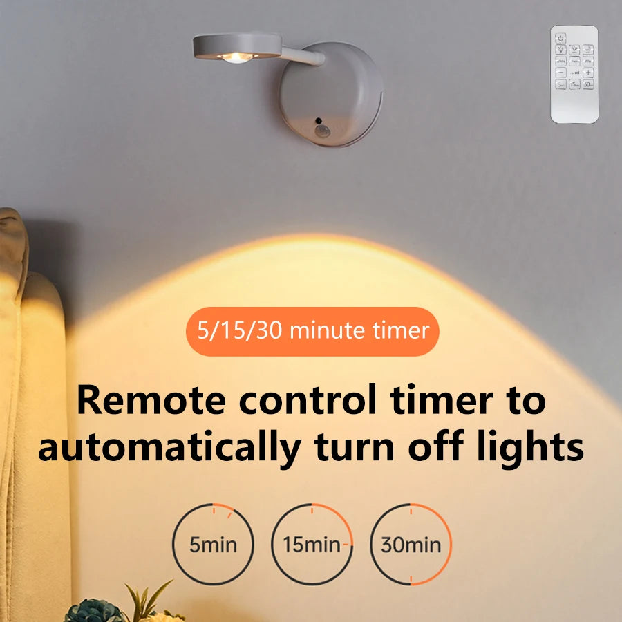Rechargeable Induction Wall Spotlight – Adjustable Brightness, Three Colors, Punch-Free - The Prime Shop