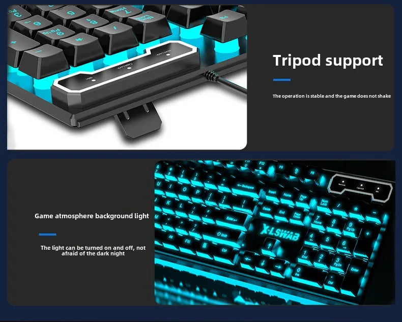 Wired USB RGB Gaming Keyboard & Mouse Combo – Ergonomic, Waterproof Set for Desktop Gamers