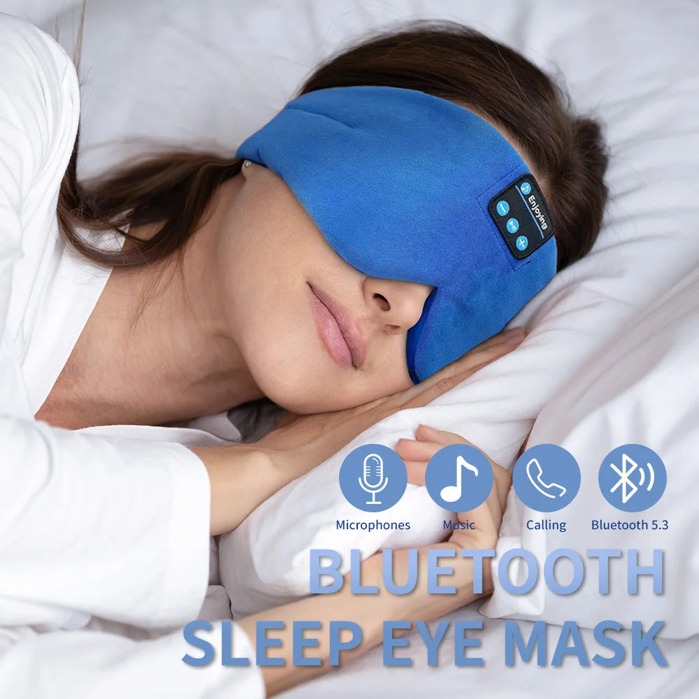 Eye Mask with Bluetooth Headphones – Adjustable Music Sleep Mask for Comfort and Insomnia - The Prime Shop