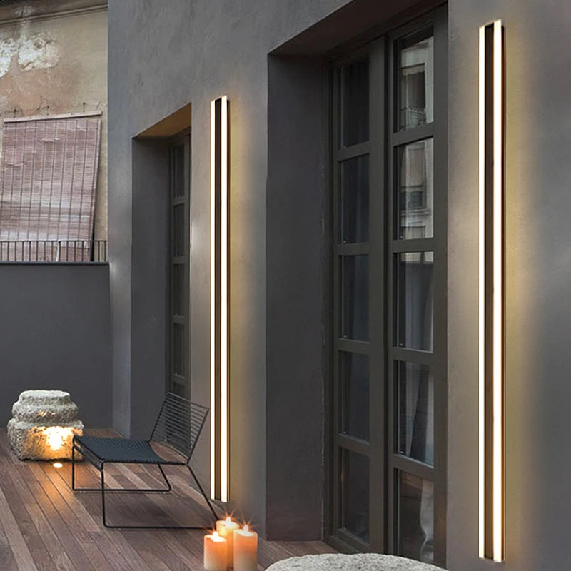 Modern Waterproof LED Wall Lamp – Outdoor Aluminum Strip Light, IP65 Garden Porch Sconce - The Prime Shop