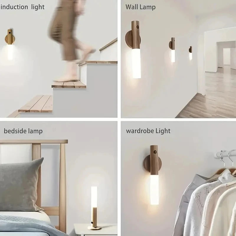 Intelligent LED Motion Sensor Night Light – Rechargeable, Wall-Mount for Hallways, Cabinets, Bathrooms - The Prime Shop