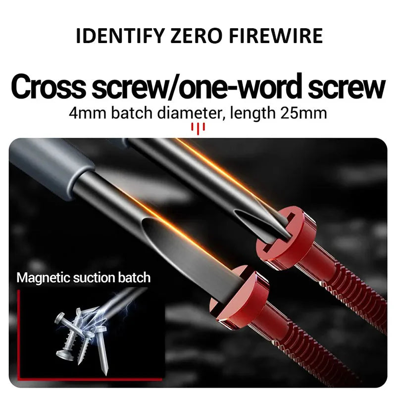 Electrician Screwdriver 12-220V Voltage Tester Pen – AC/DC Induction Insulated Hand Tools