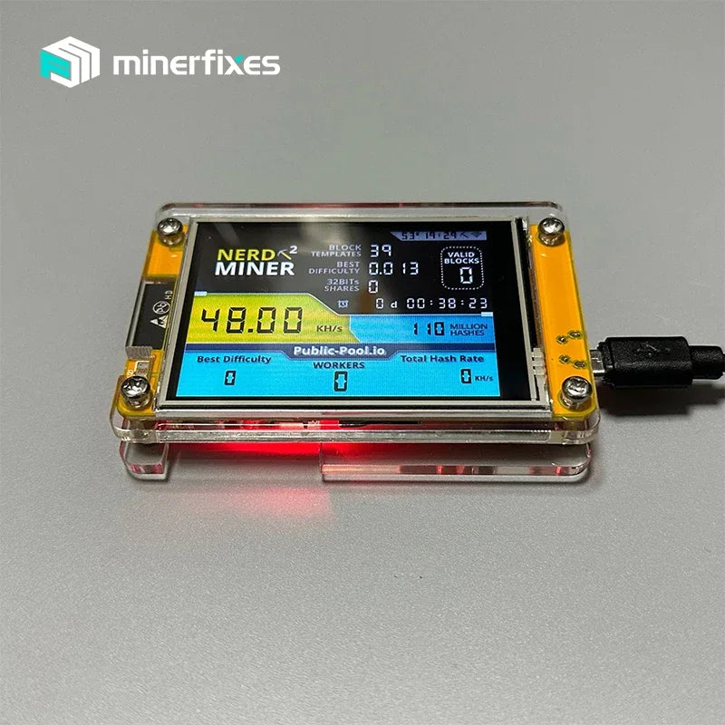 NerdMiner V3 2.8-Inch BTC Solo Lottery Miner – Crypto Bitcoin Solo Mining Machine