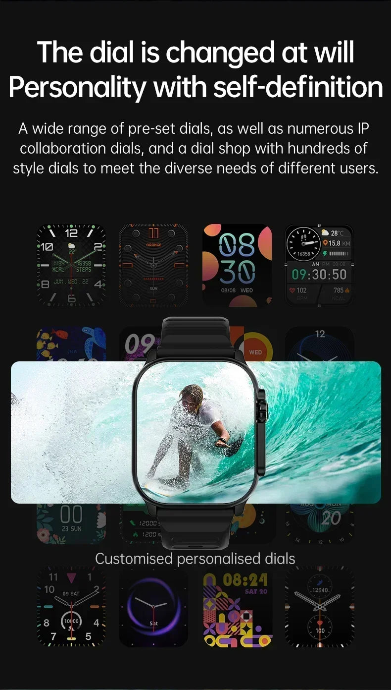 T800 U2 Smart Watch 49mm with GPS, NFC, Bluetooth, Wireless Charging, Games - The Prime Shop