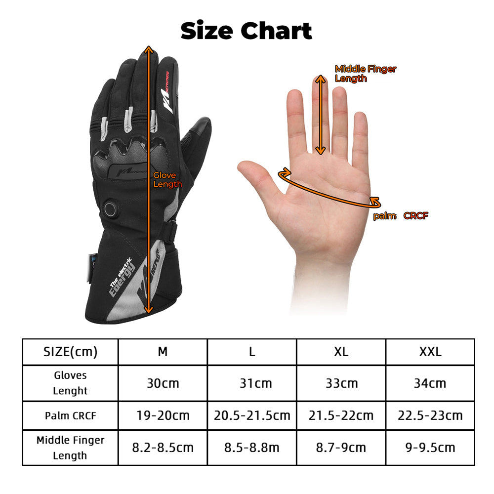 Heated Motorcycle Gloves – Waterproof, Touch Screen, Electric Thermal Gloves for Winter Sports - The Prime Shop