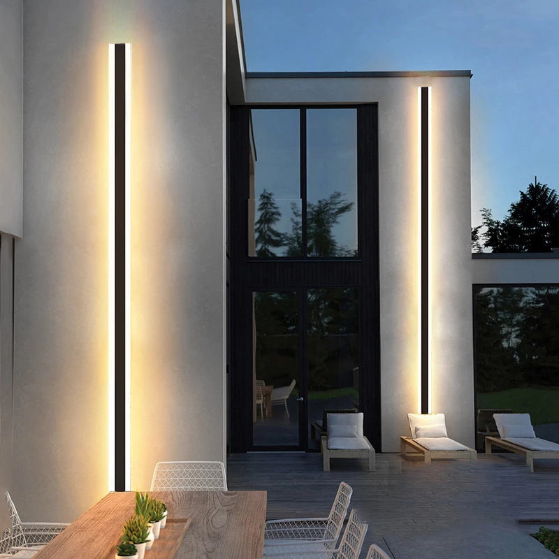 Modern Waterproof LED Wall Lamp – Outdoor Aluminum Strip Light, IP65 Garden Porch Sconce - The Prime Shop