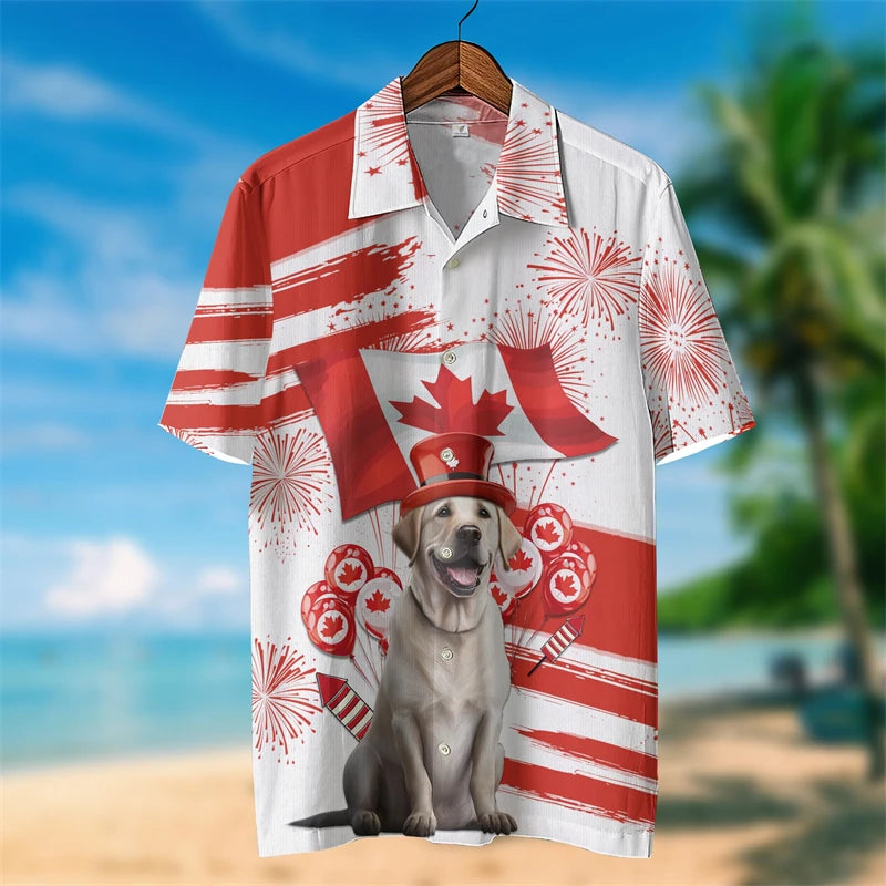 Happy Canada Day 3D Shirt – Maple Leaf Patriotic Tee for Men & Women
