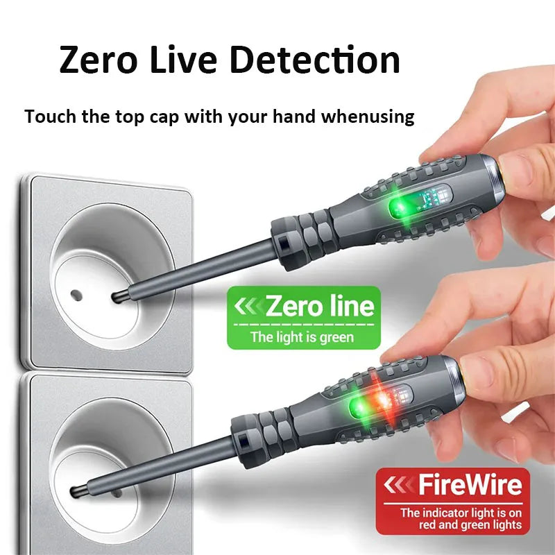 Electrician Screwdriver 12-220V Voltage Tester Pen – AC/DC Induction Insulated Hand Tools