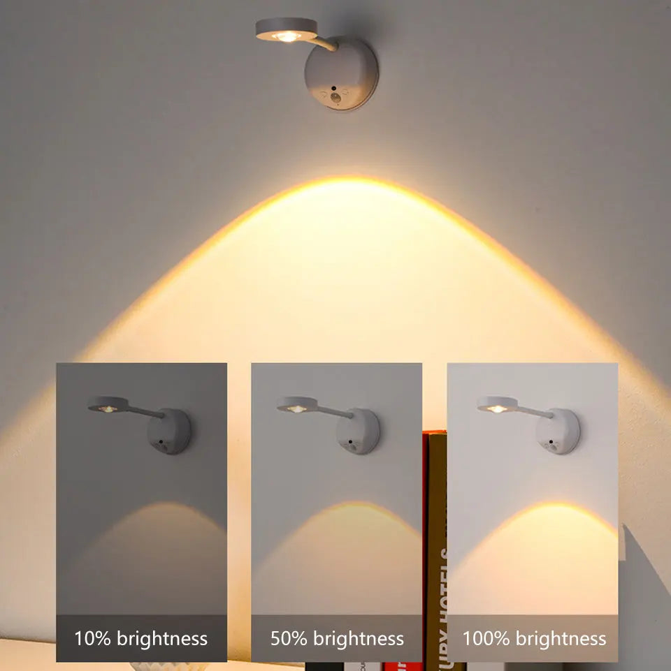 Rechargeable Induction Wall Spotlight – Adjustable Brightness, Three Colors, Punch-Free - The Prime Shop