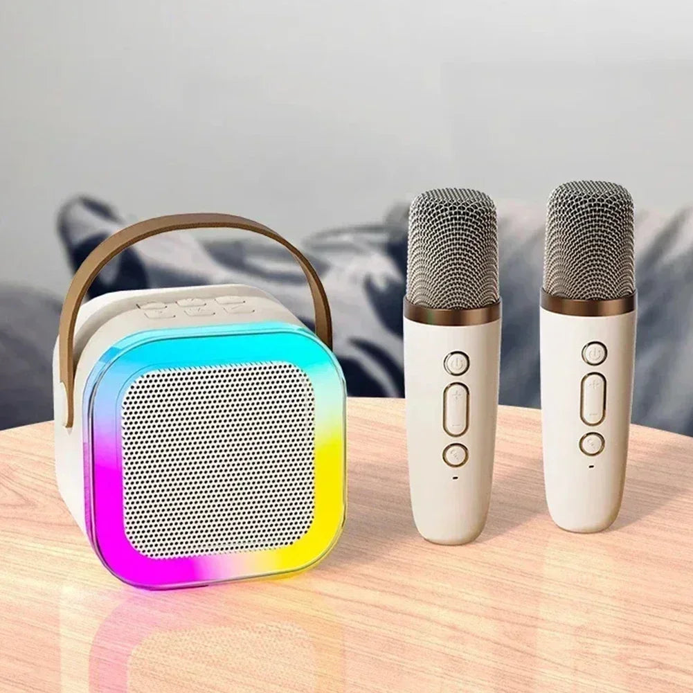 Portable Karaoke Machine Bluetooth 5.3 PA Speaker with 1-2 Wireless Microphones