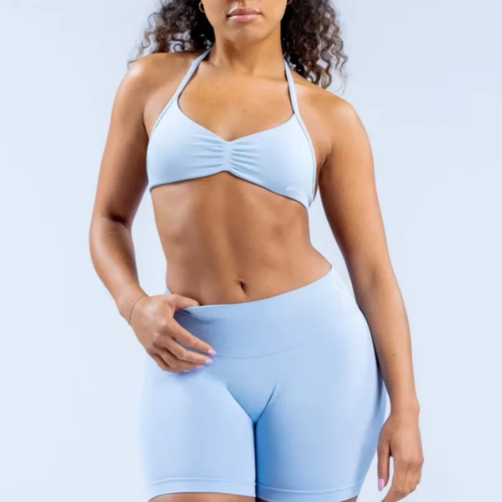 Seamless Strappy Sports Impact Bra – Supportive & Breathable for Yoga, Gym & Running