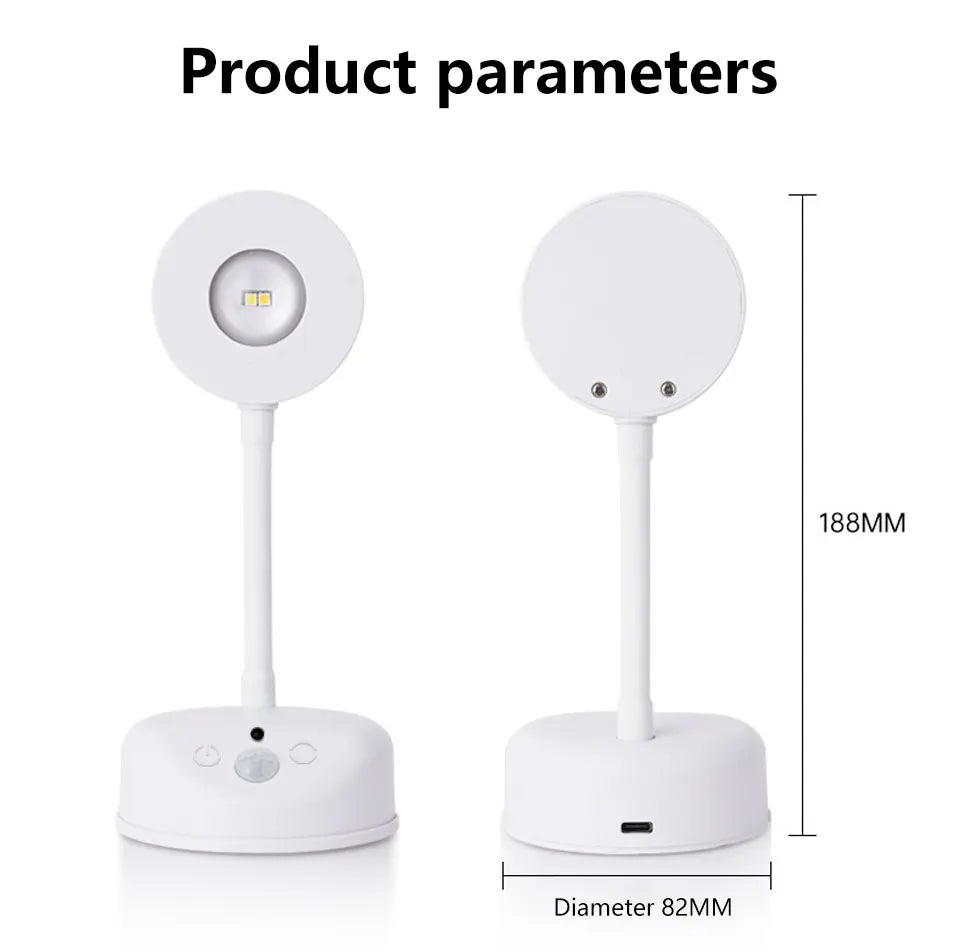 Rechargeable Induction Wall Spotlight – Adjustable Brightness, Three Colors, Punch-Free - The Prime Shop