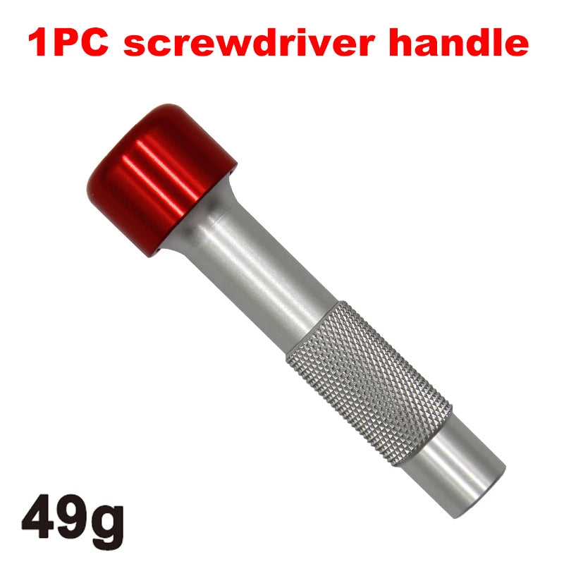 Aluminum Red Hat Reinforced Screwdriver Handle for Manual Drilling, Automotive, and Home Repairs