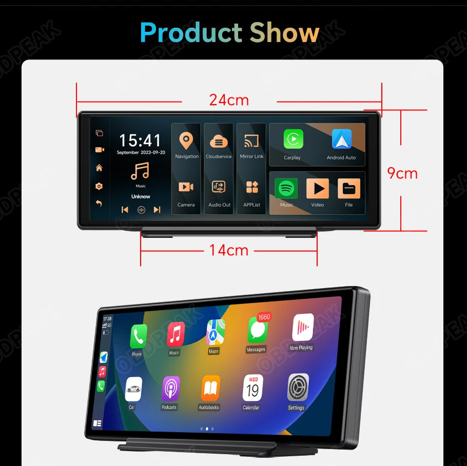 4G Dual Lens 10.26" Dash Cam – Android 13, GPS, CarPlay - The Prime Shop
