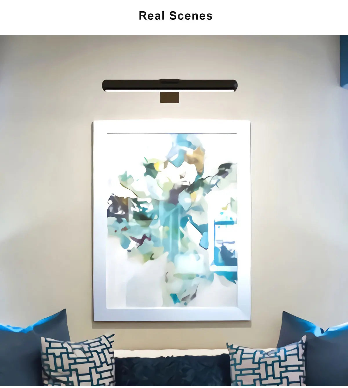 Painting Picture Light Portrait With Remote Living Room Wireless Wall Lamp Art Display Rechargeable Battery Operated Photo - The Prime Shop