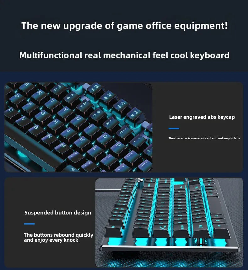 Wired USB RGB Gaming Keyboard & Mouse Combo – Ergonomic, Waterproof Set for Desktop Gamers