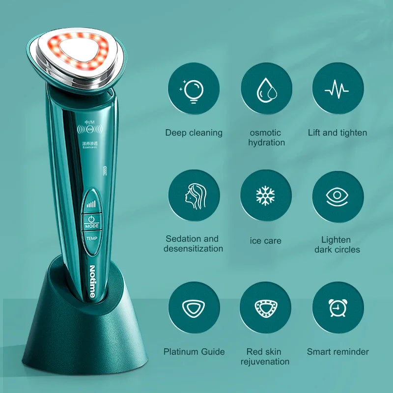 Ion Microcurrent Facial Massager – Mini Beauty Device for Deep Cleaning and Tightening - The Prime Shop