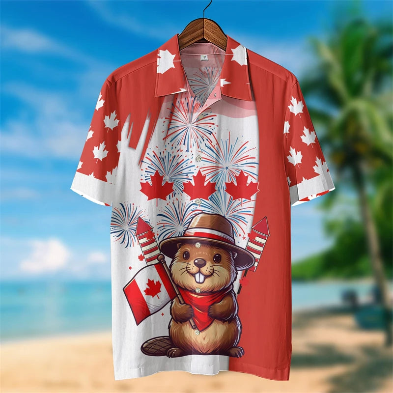 Happy Canada Day 3D Shirt – Maple Leaf Patriotic Tee for Men & Women