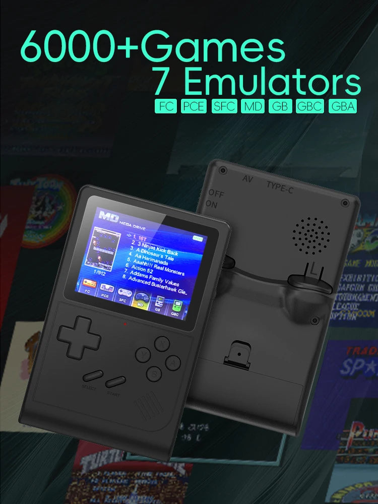 Portable Retro Handheld Game Console – Mini GB300 with NES/SNES/GBA Emulators, Perfect Kid Gift