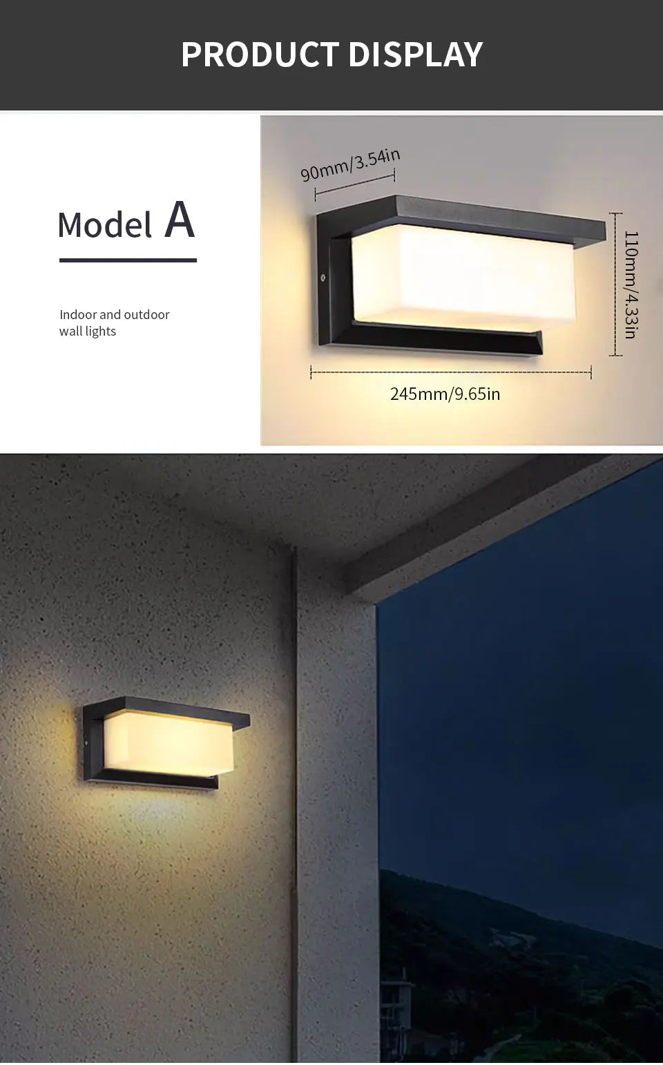 LED Outdoor Wall Light with Motion Sensor – Waterproof, Modern, 16W/10W - The Prime Shop