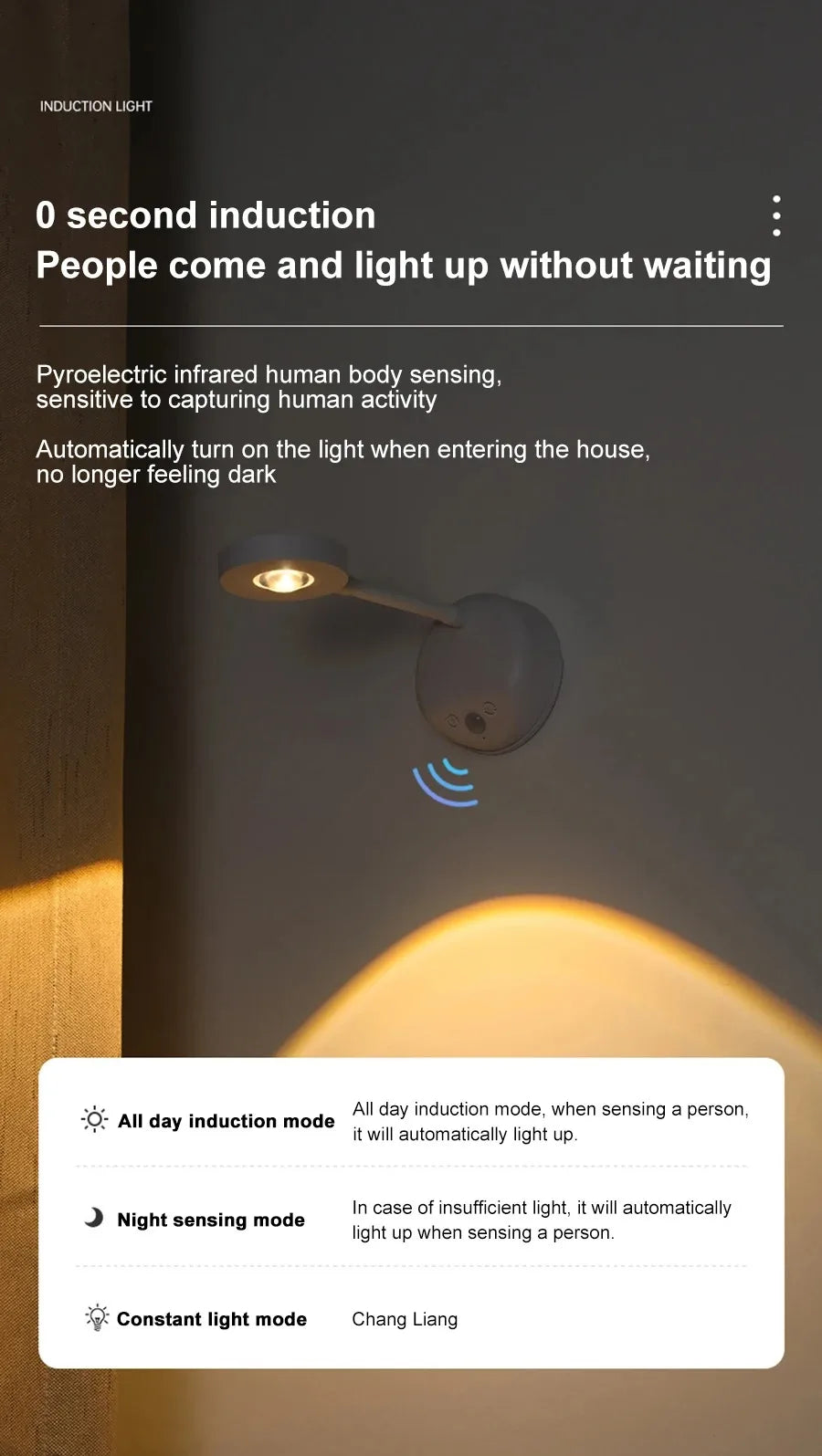 Motion Sensor Night Light - Wireless USB LED for Kitchen, Bedroom, Living Room - The Prime Shop