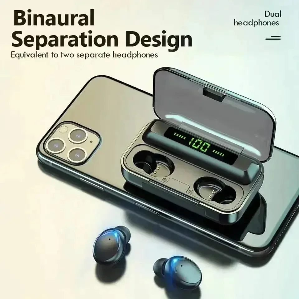 Bluetooth Wireless Earphones – HiFi Stereo Sports Earbuds with Mic & Hands-Free Calling