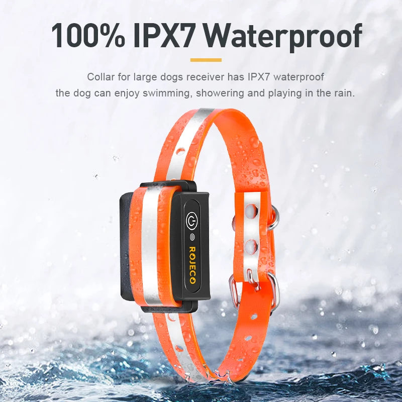 ROJECO 1000m Electric Dog Training Collar Remote Control Training Collar For Pet Rechargeable Dog Bark Control Stop Shock Collar - The Prime Shop