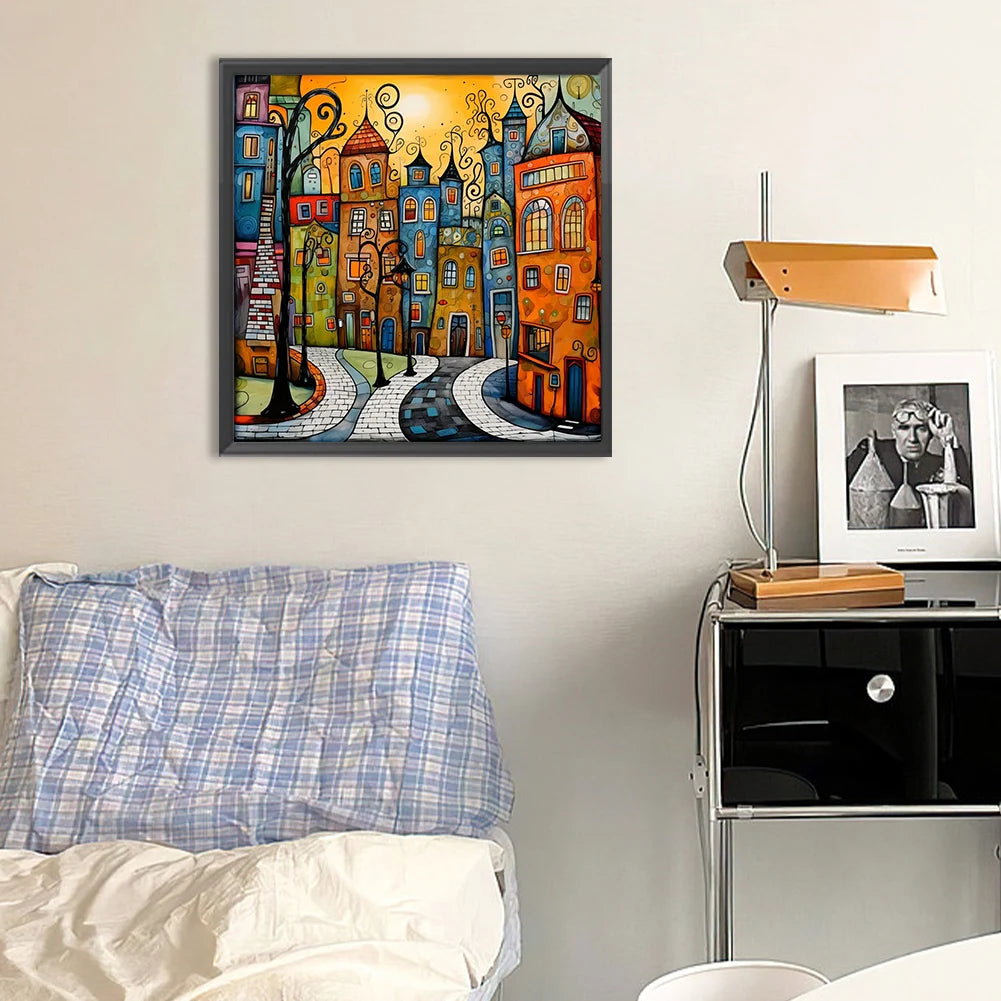 5D DIY Diamond Painting Kit – Vibrant Street Scene for Creative Home Decor - The Prime Shop